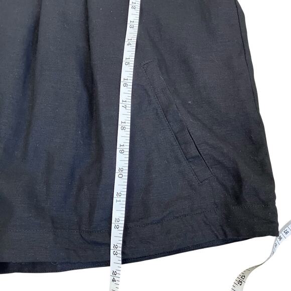 Zara Sz M Twee Chunky Button Front Short Swing Jacket Blazer Linen Blend Black - Picture 16 of 16